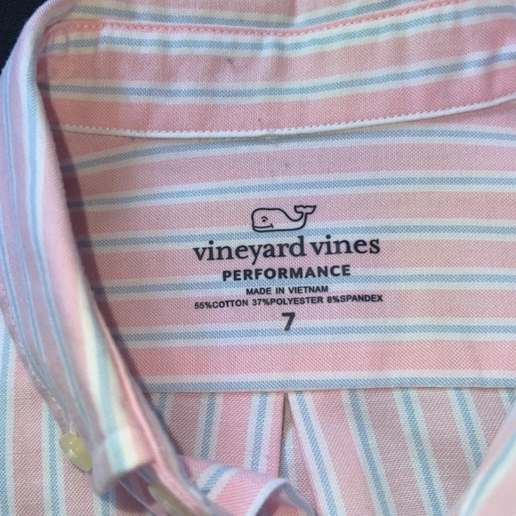 Vineyard vines kids boys stripes shirt size 7 - Picture 3 of 6